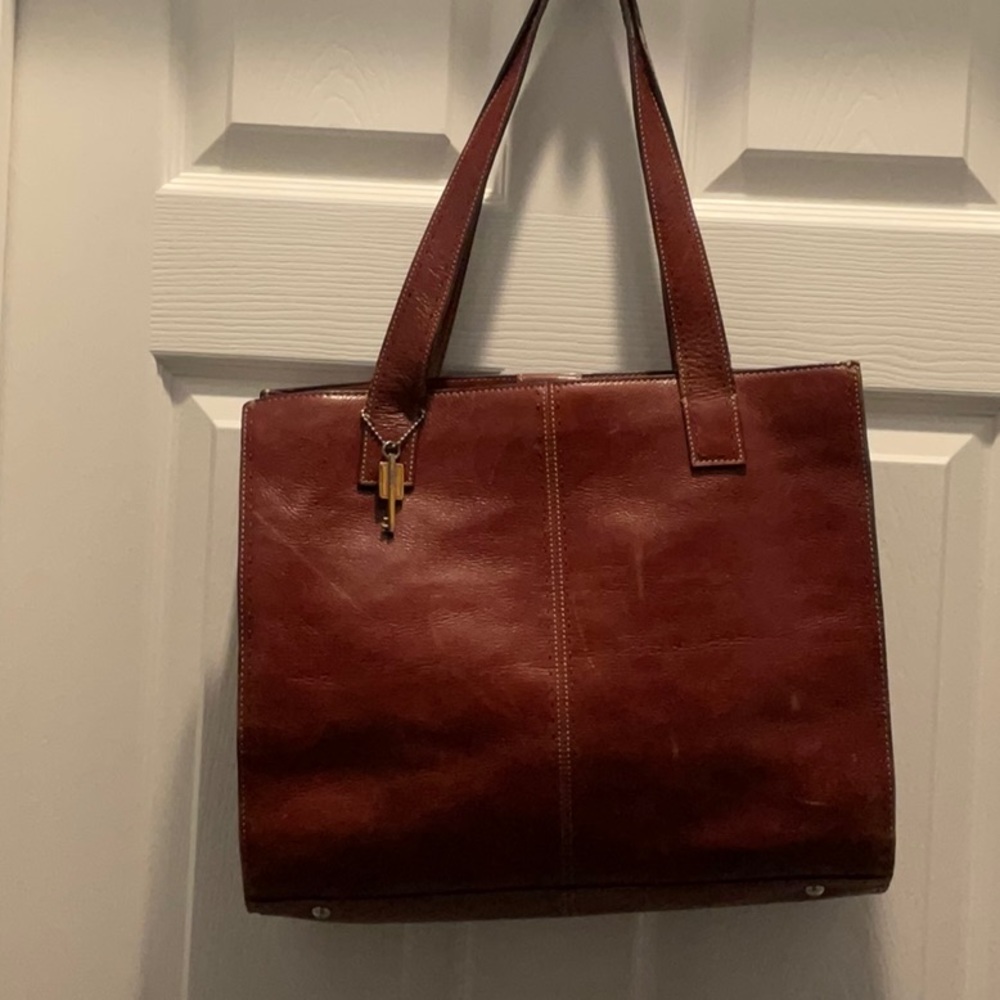 Fossil Leather Tote